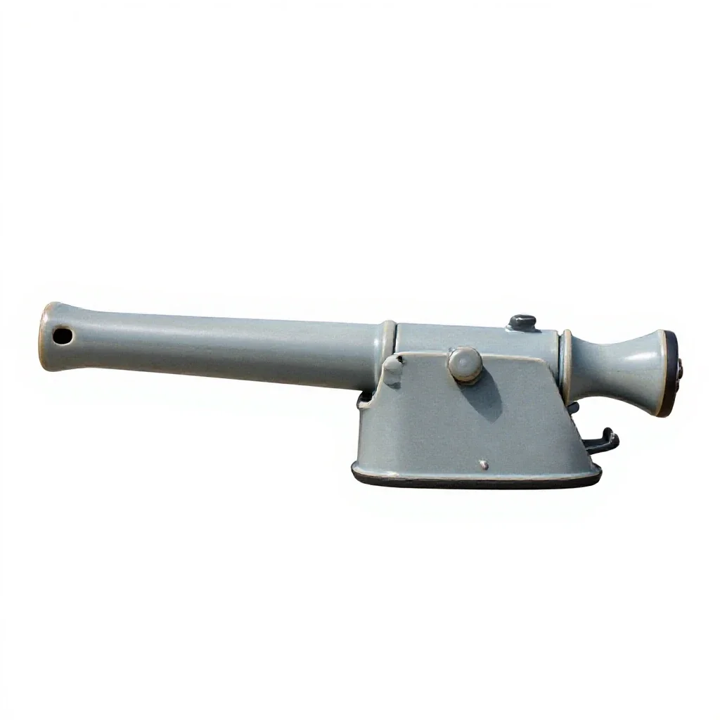 Naval gun isolated on a white background