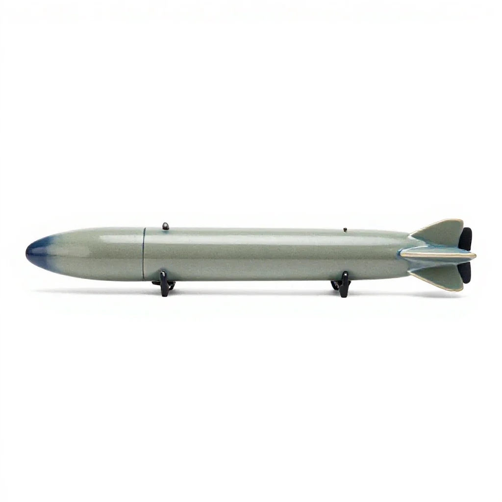 Naval missile isolated on a white background