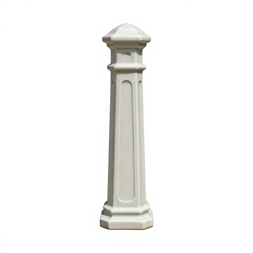 Newel post isolated on a white background