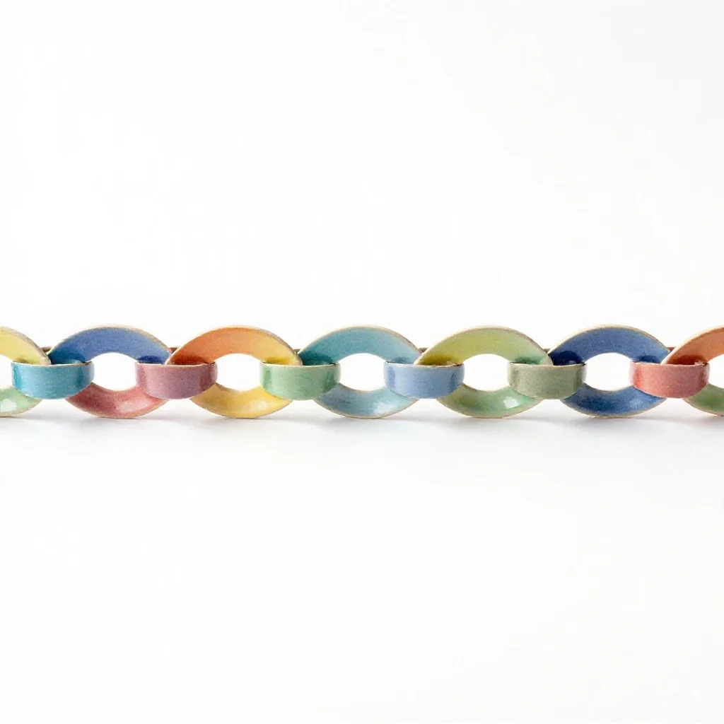 Paper chain isolated on a white background