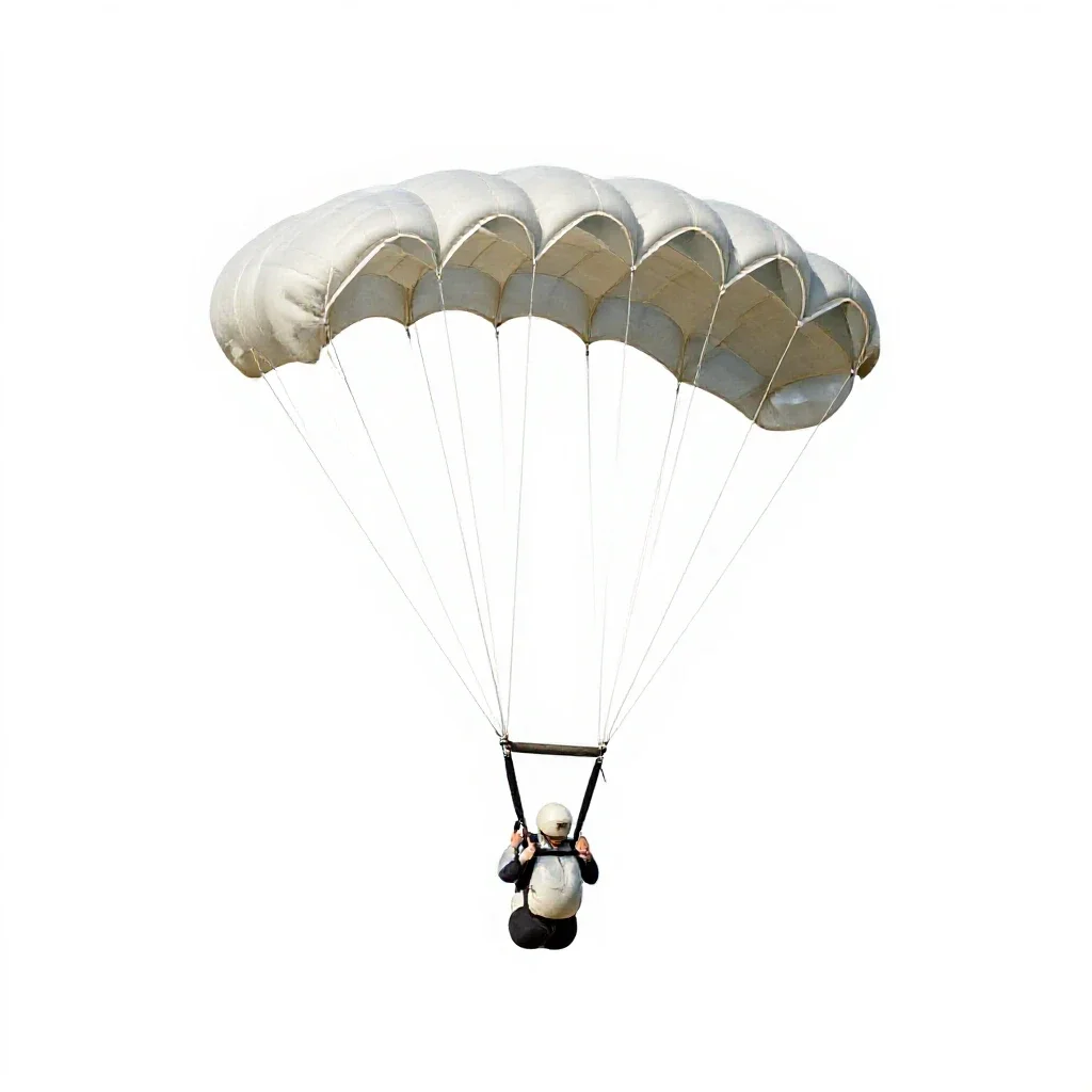 Parachute isolated on a white background