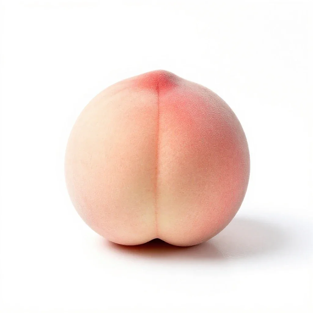Peach pit isolated on a white background
