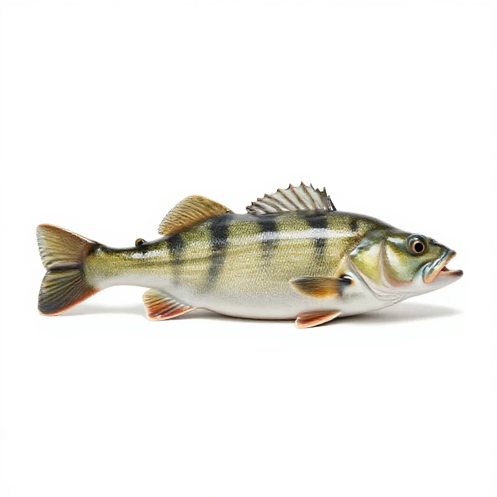 Perch isolated on a white background