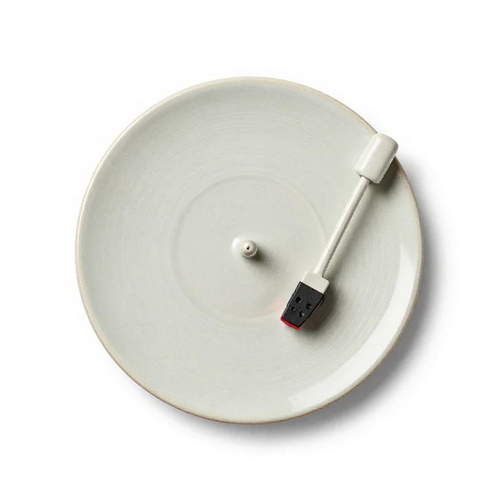 Phonograph needle isolated on a white background