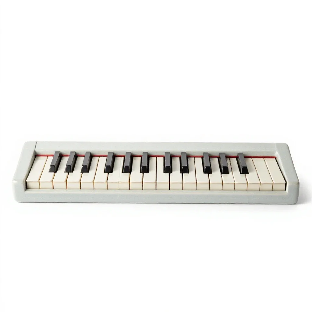 Piano keyboard isolated on a white background