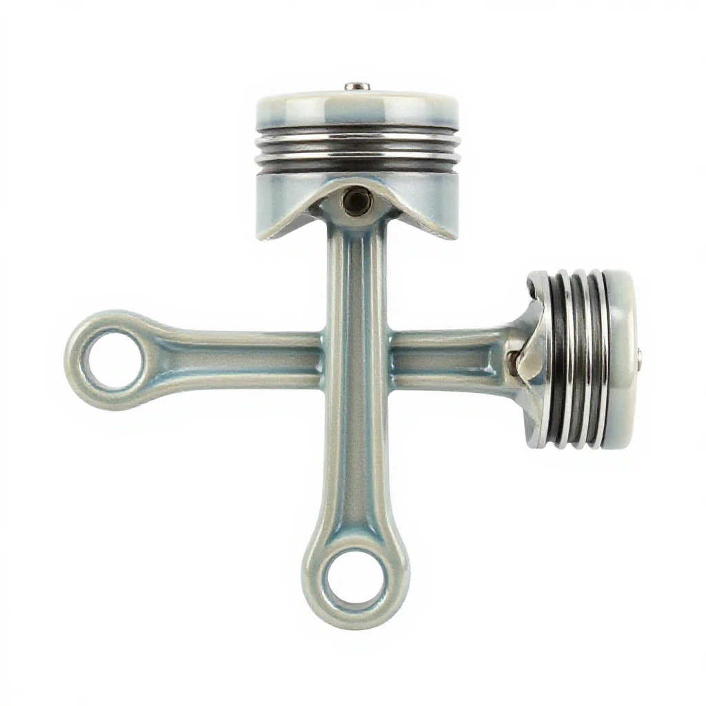 Piston rod isolated on a white background