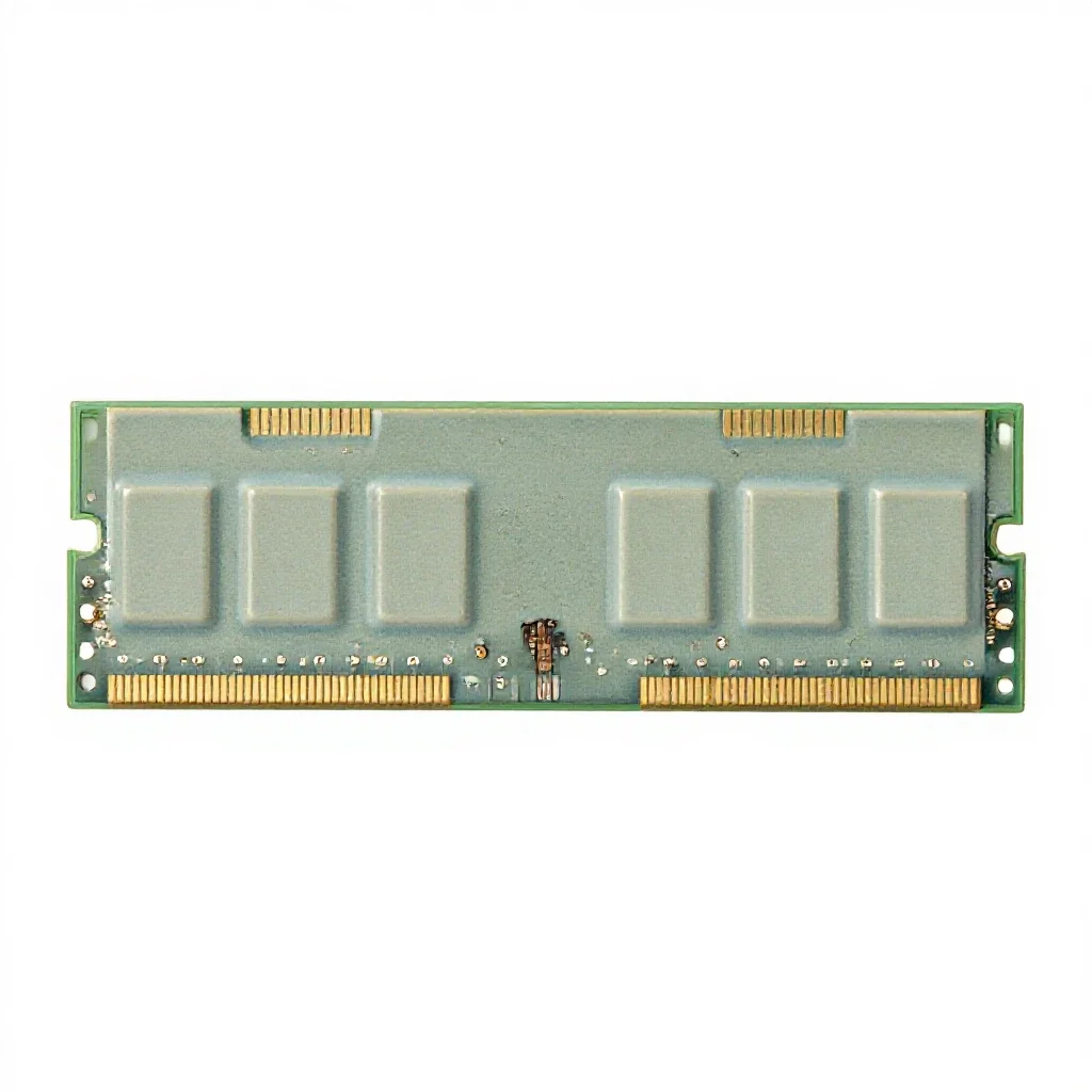 Read-only memory chip isolated on a white background
