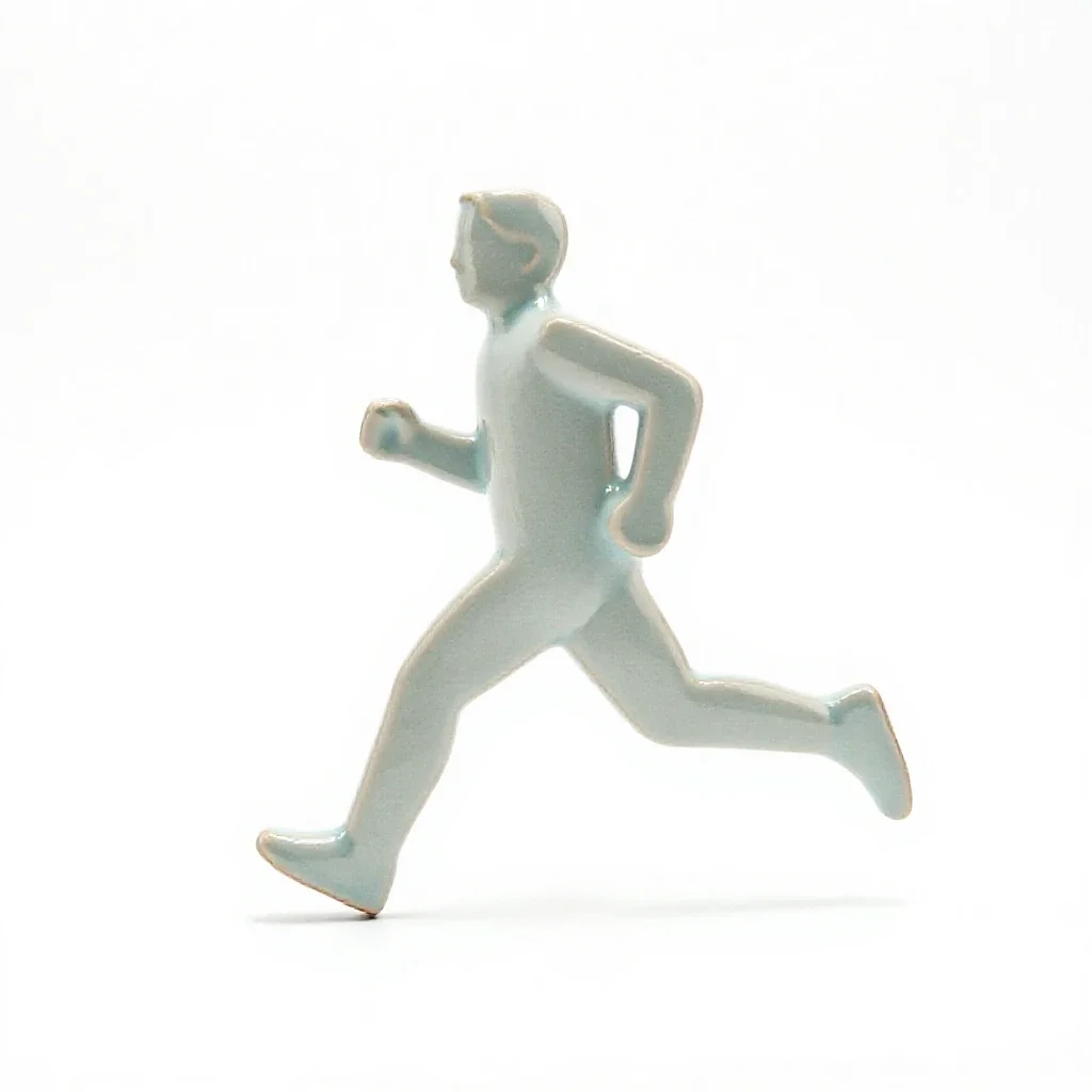 Runner isolated on a white background