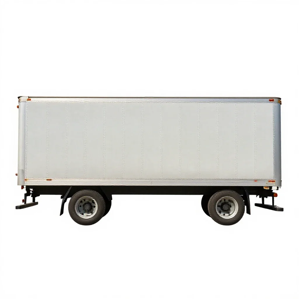 Semitrailer isolated on a white background