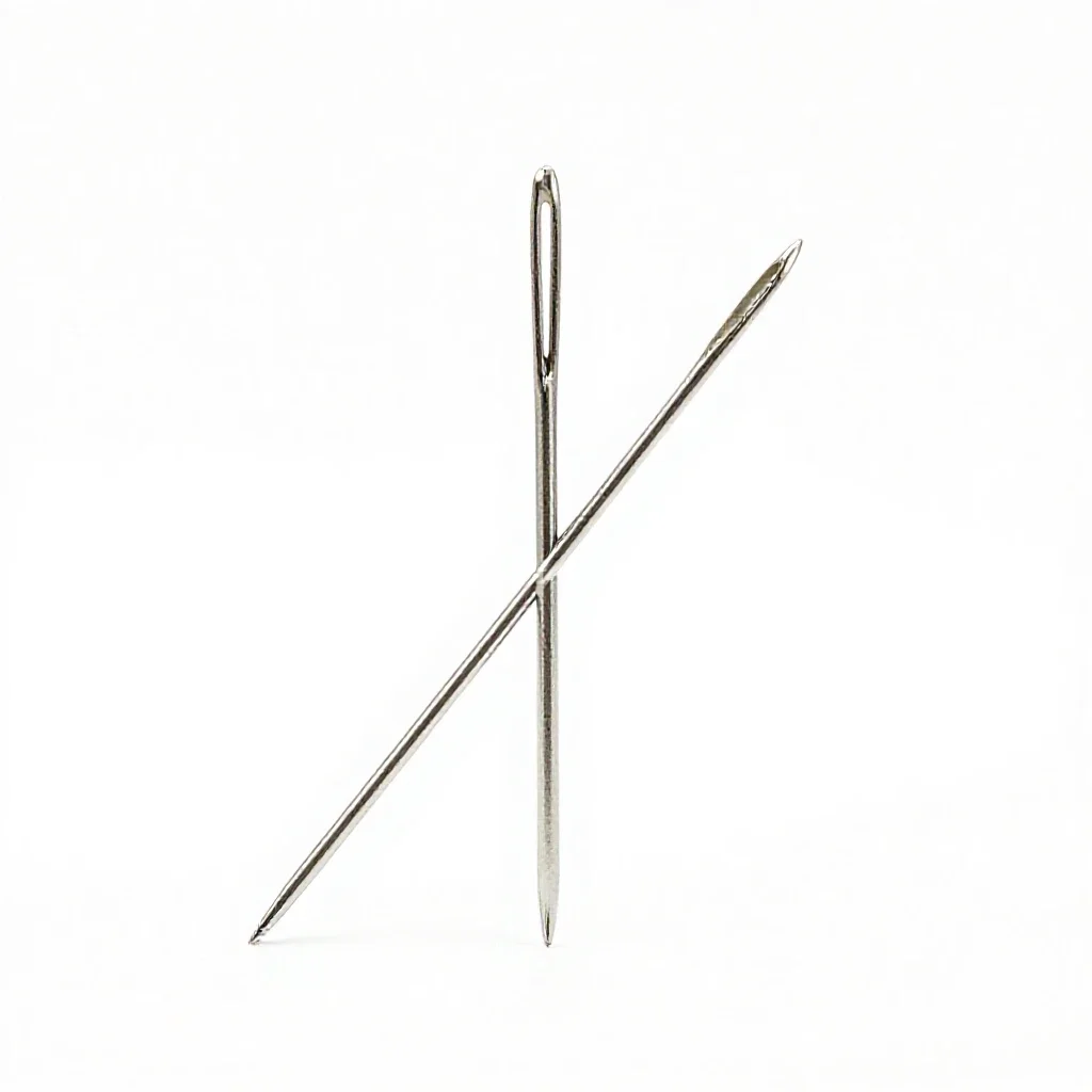 Sewing needle isolated on a white background