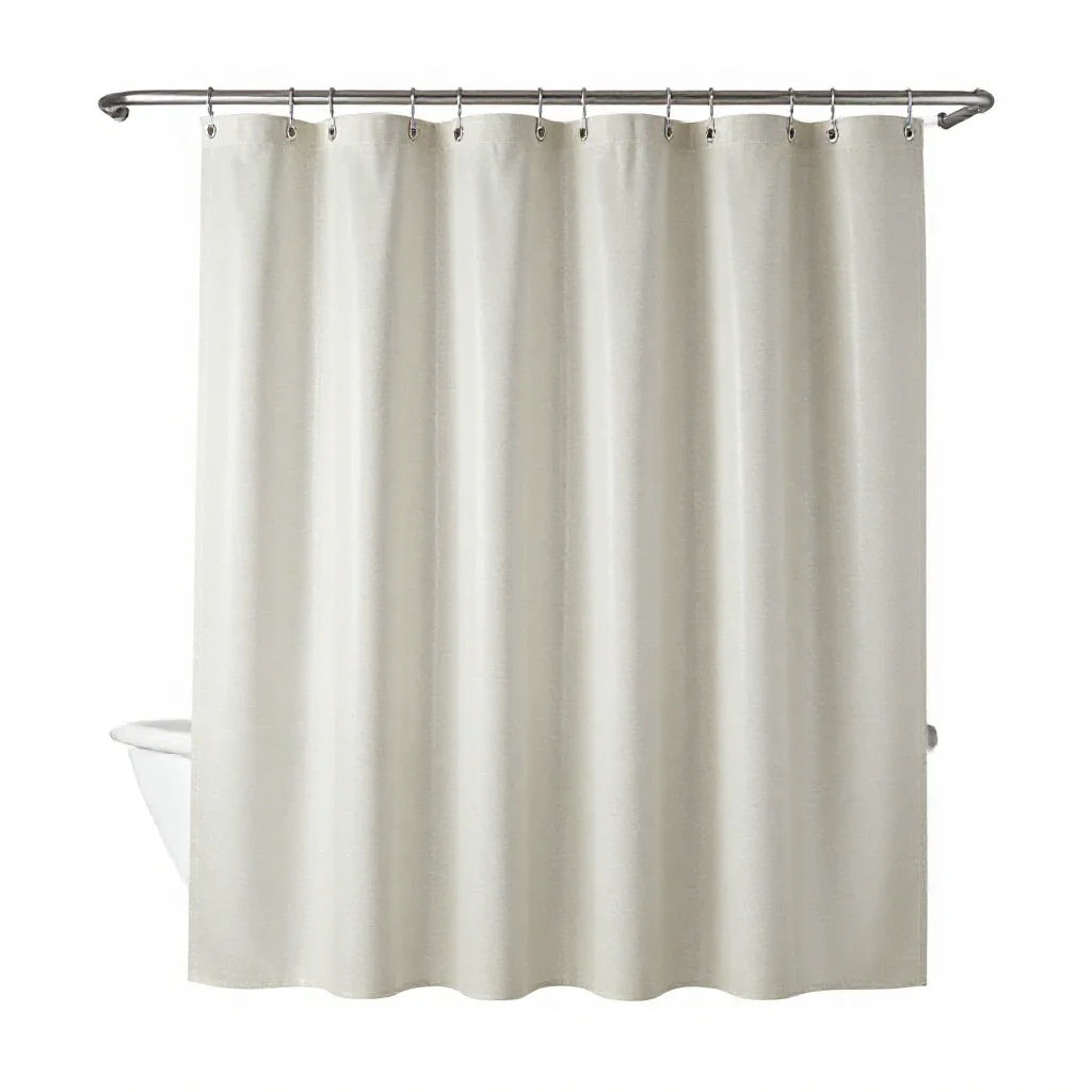 Shower curtain isolated on a white background