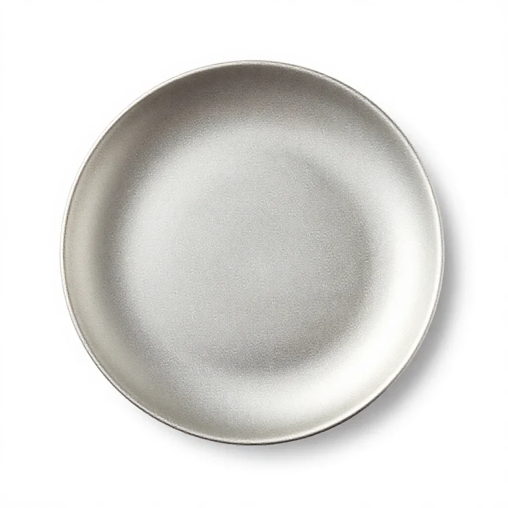 Silver plate isolated on a white background