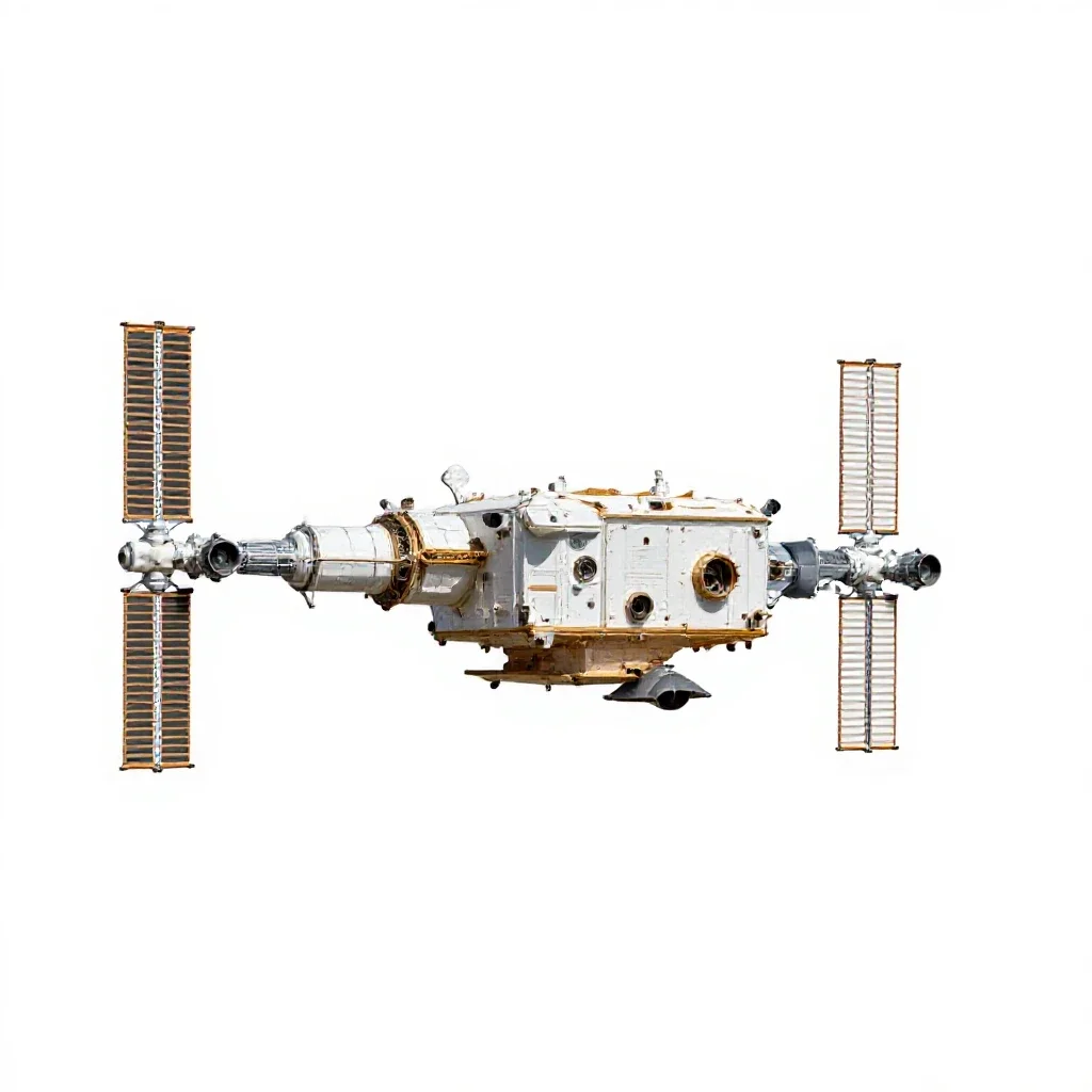 Space station isolated on a white background