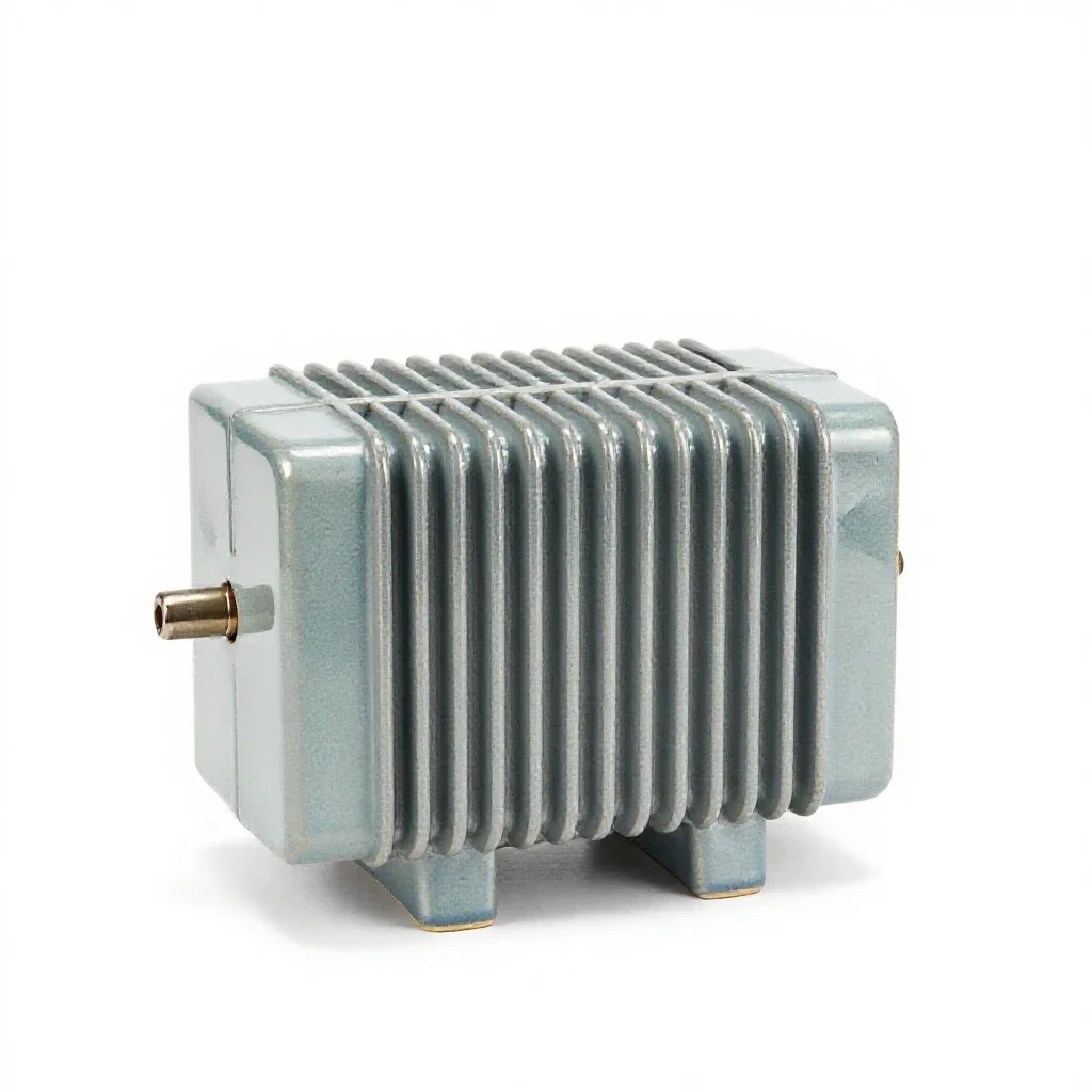 Step-down transformer isolated on a white background