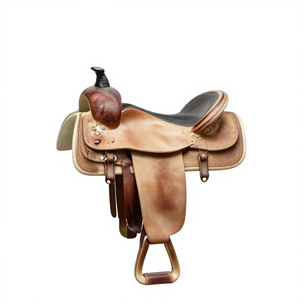Stock saddle isolated on a white background