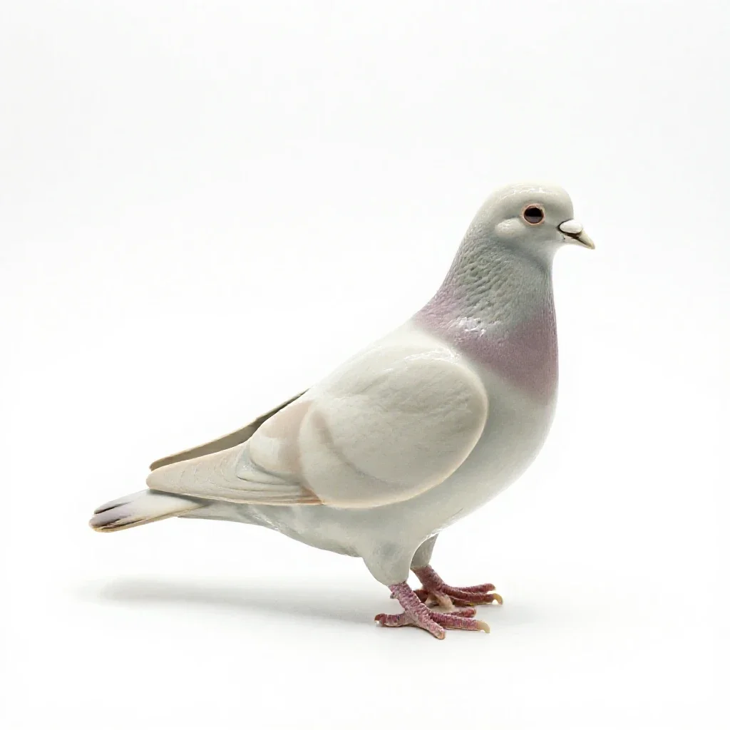 Stool pigeon isolated on a white background