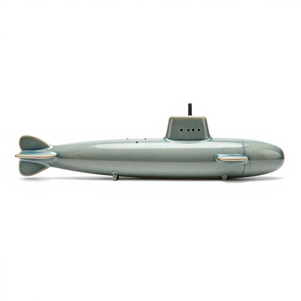 Submarine torpedo isolated on a white background