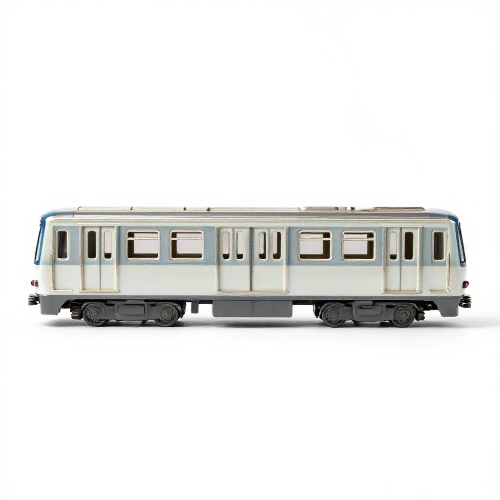 Subway train isolated on a white background