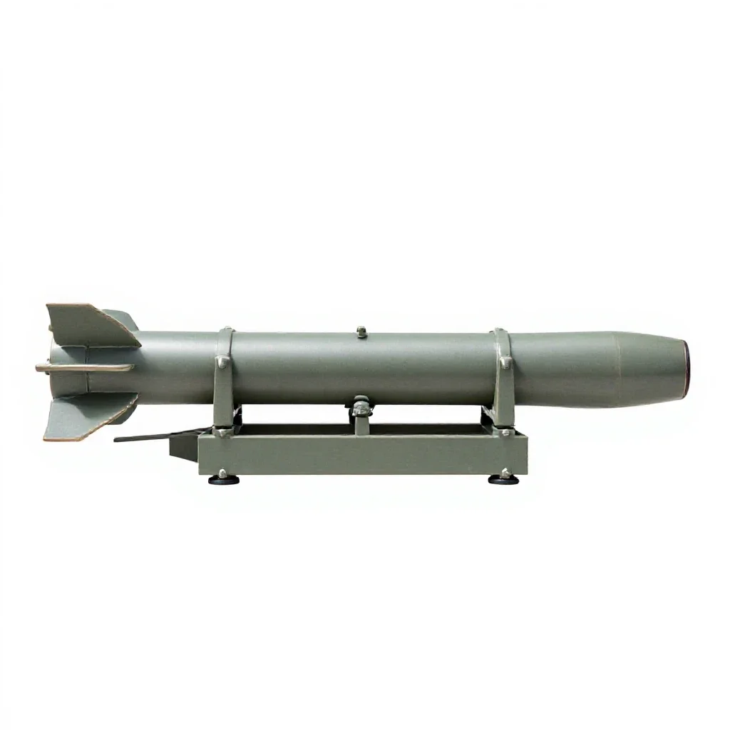 Surface-to-air missile system isolated on a white background
