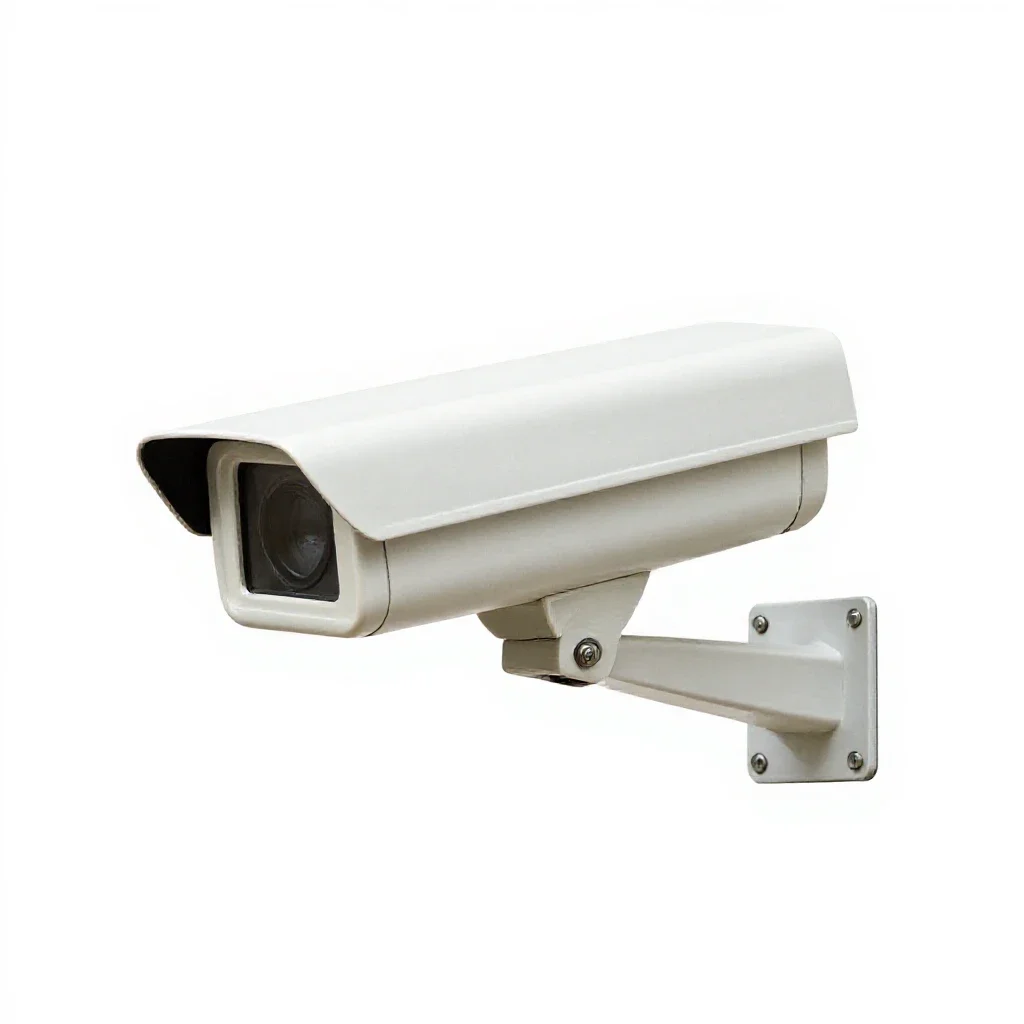 Surveillance system isolated on a white background
