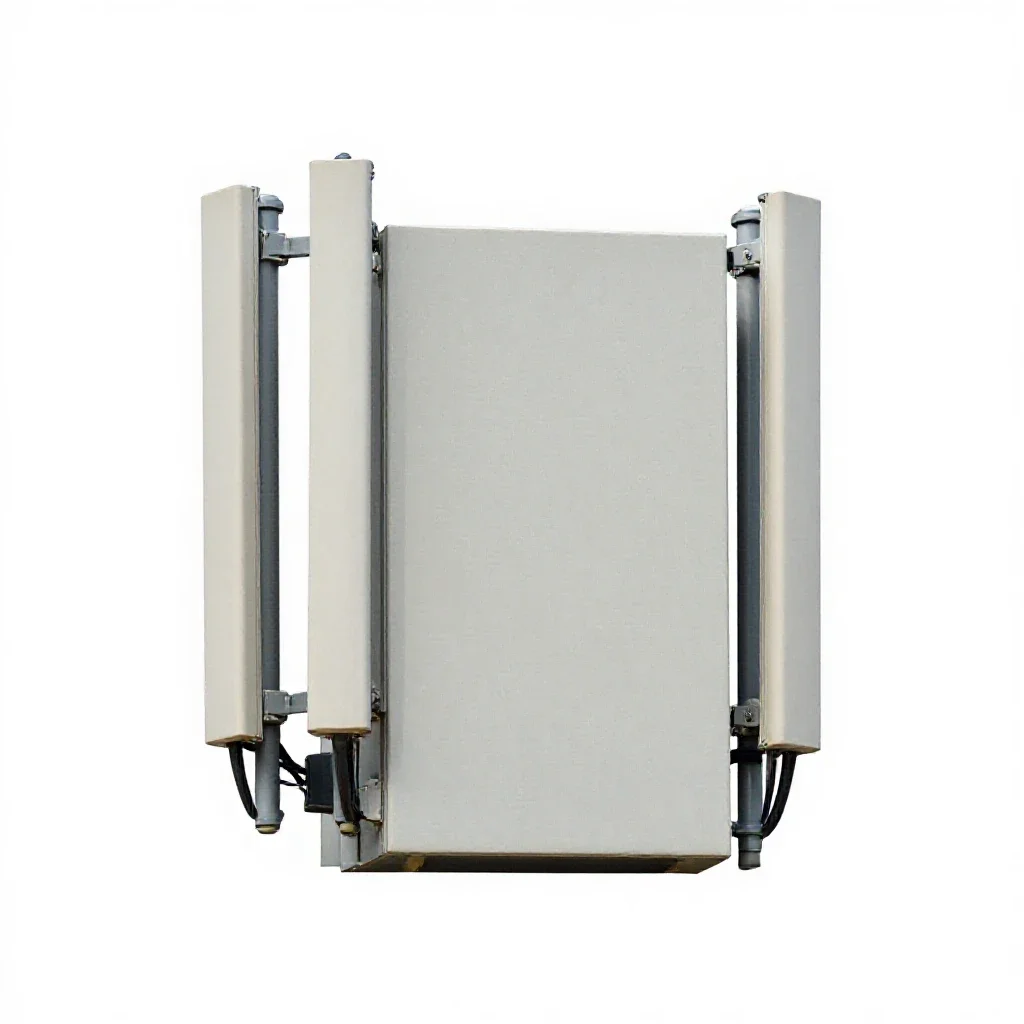 Telecommunication system isolated on a white background