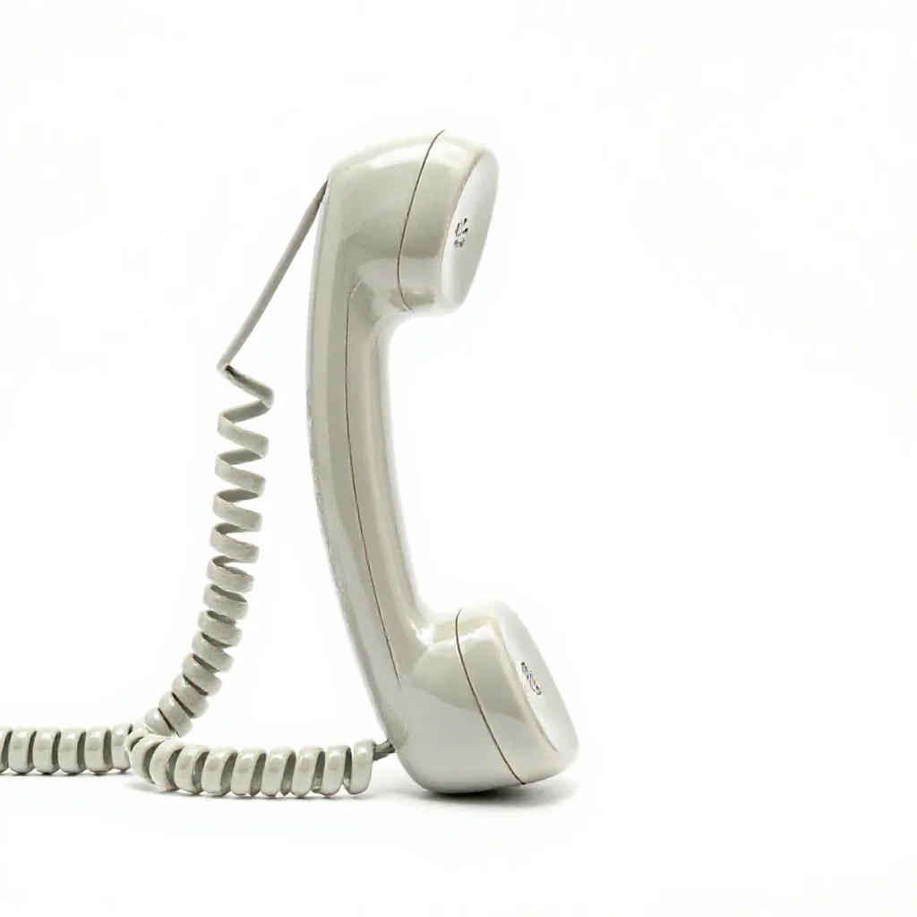 Telephone cord isolated on a white background