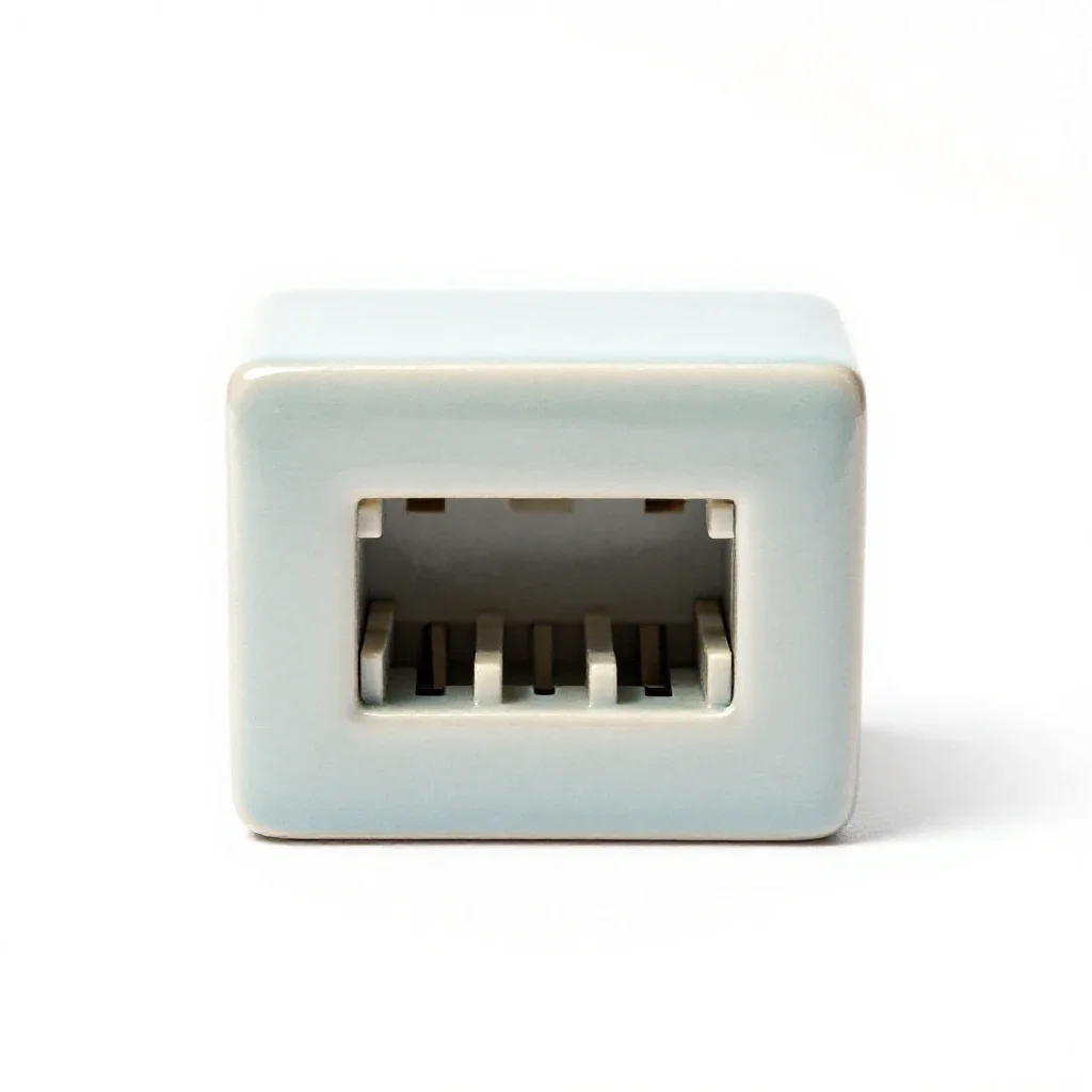 Telephone jack isolated on a white background