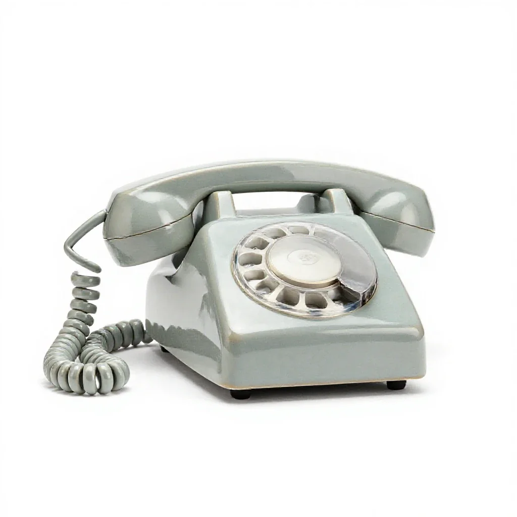 Telephone line isolated on a white background