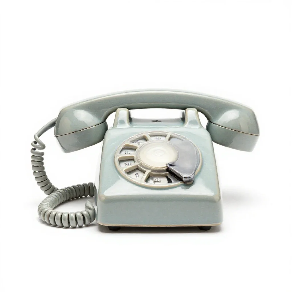 Telephone system isolated on a white background