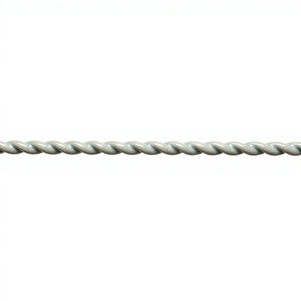 Telephone wire isolated on a white background