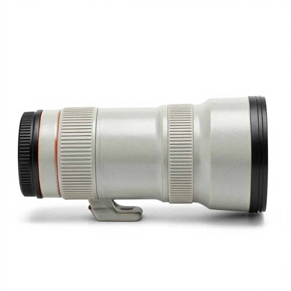 Telephoto lens isolated on a white background