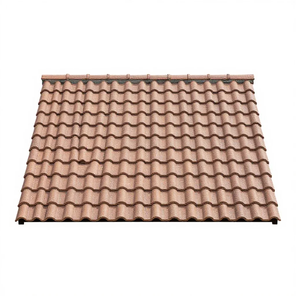 Tile roof isolated on a white background
