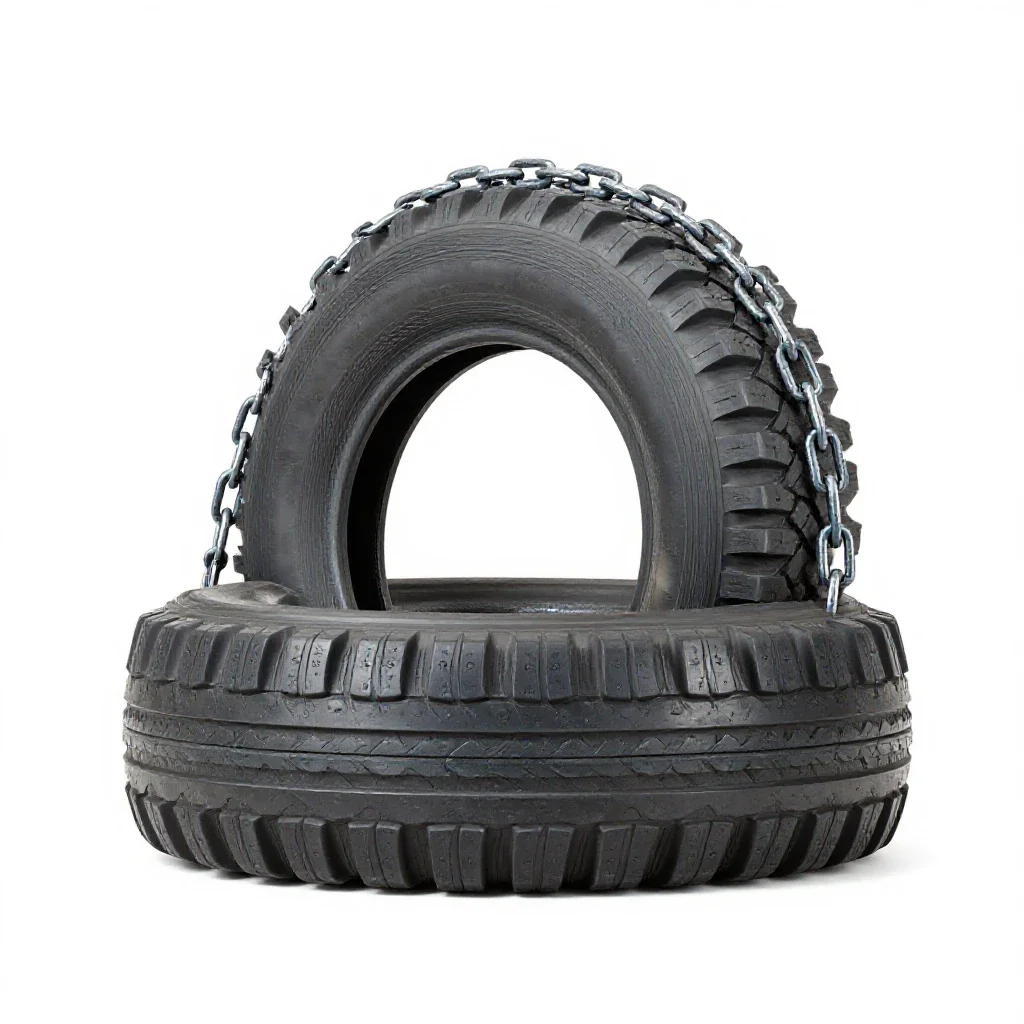 Tire chain isolated on a white background