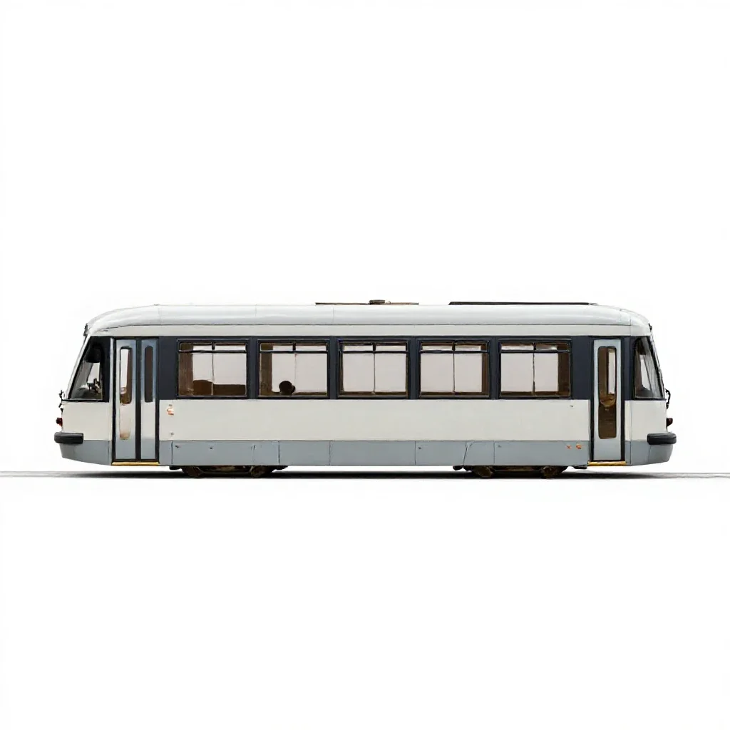 Tramway isolated on a white background