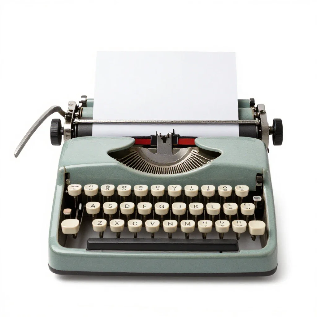 Typewriter carriage isolated on a white background