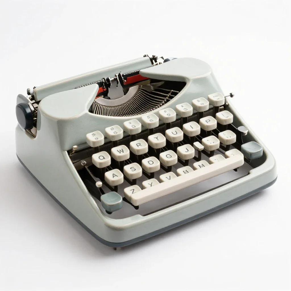 Typewriter keyboard isolated on a white background