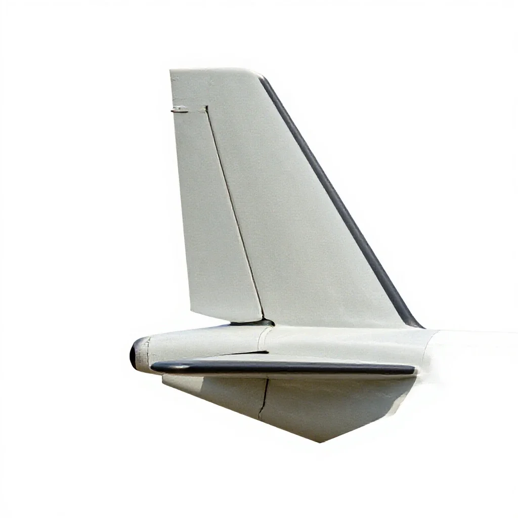 Vertical stabilizer isolated on a white background