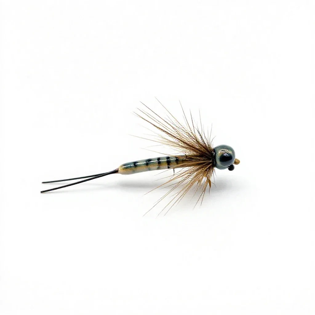 Wet fly isolated on a white background