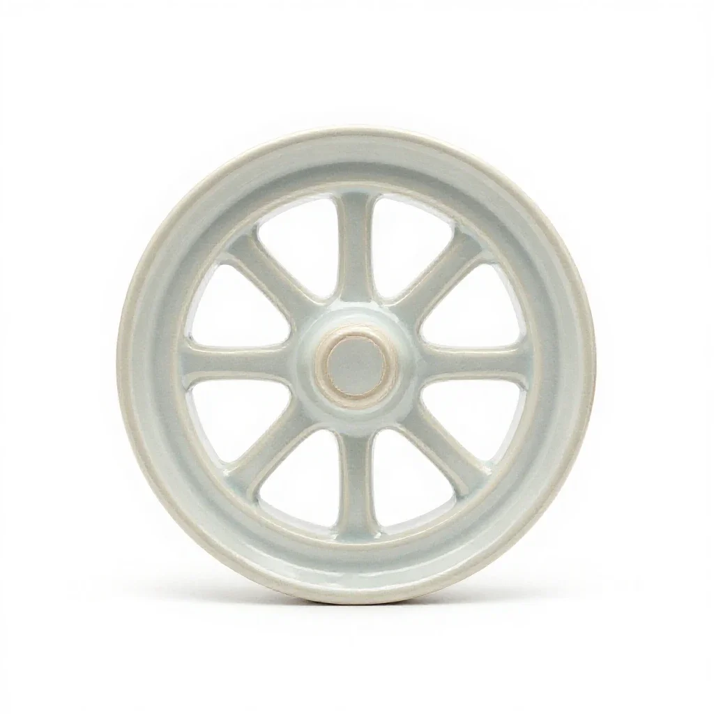 Wheel and axle isolated on a white background