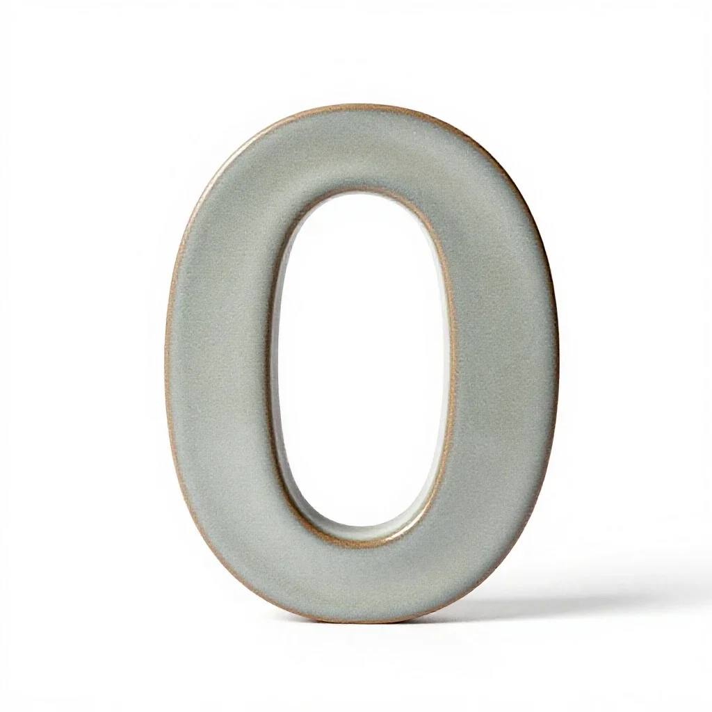 Zero isolated on a white background