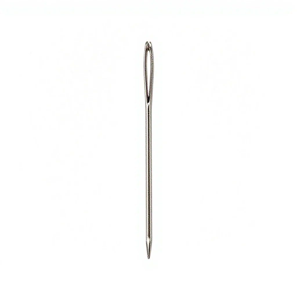 Upholstery needle isolated on a white background