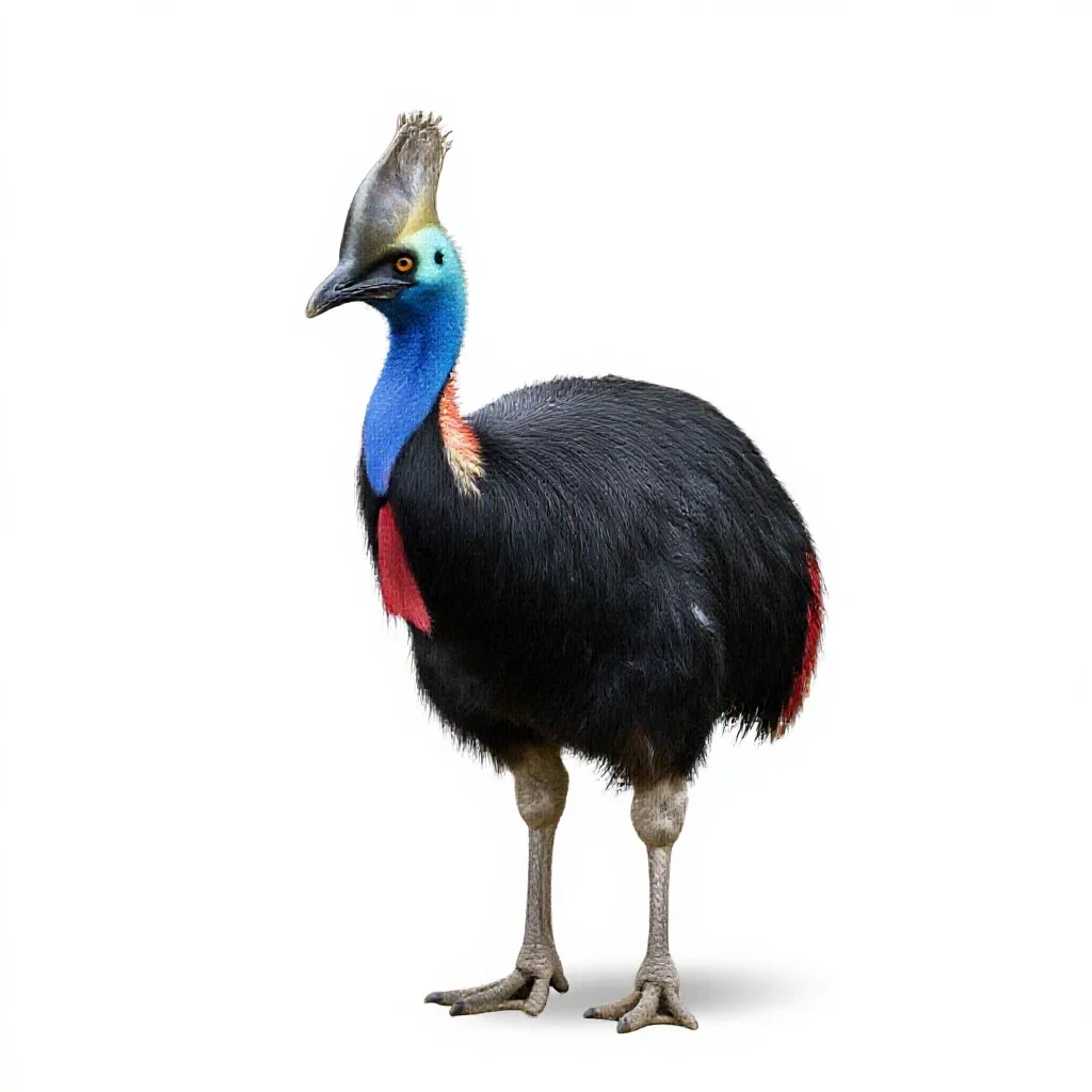 Cassowary isolated on a white background