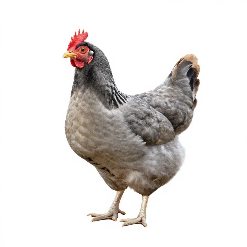 Hen isolated on a white background
