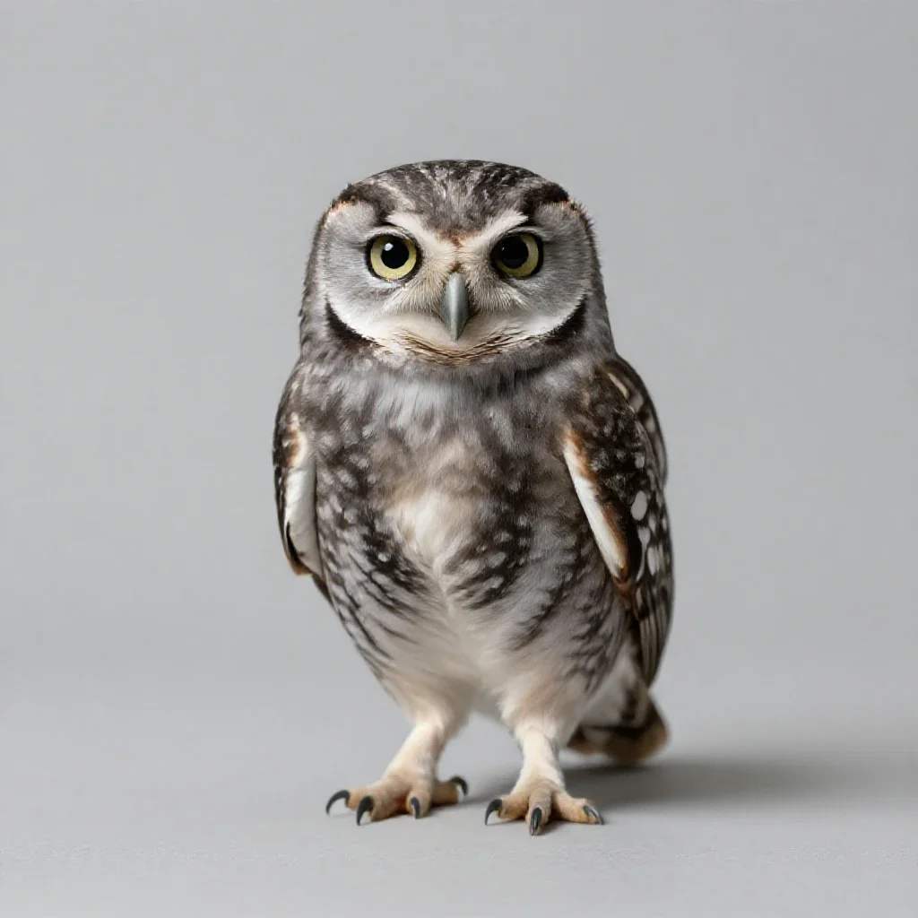 Night bird isolated on a white background