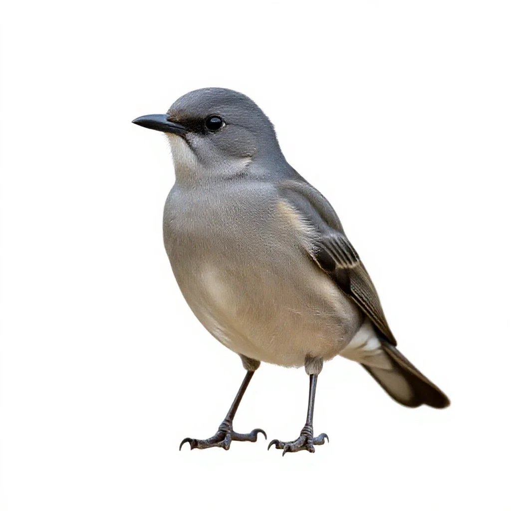 Nonpasserine bird isolated on a white background