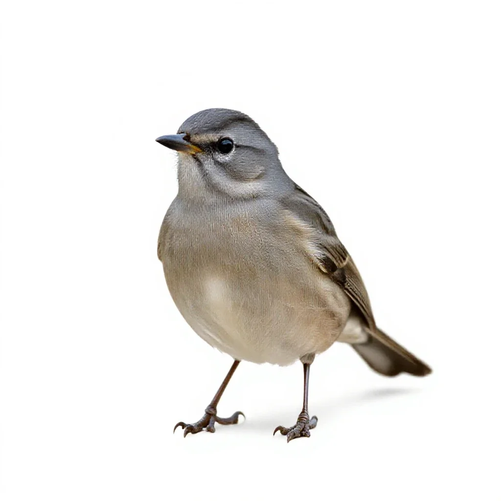 Passerine isolated on a white background