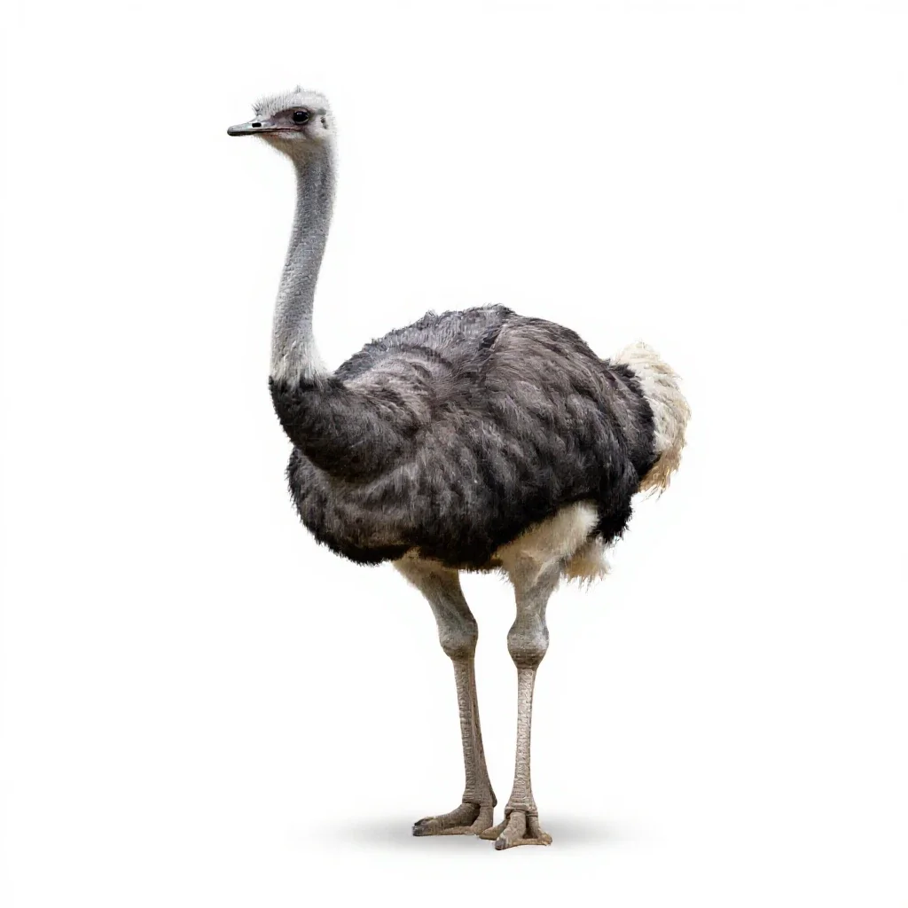 Rhea isolated on a white background