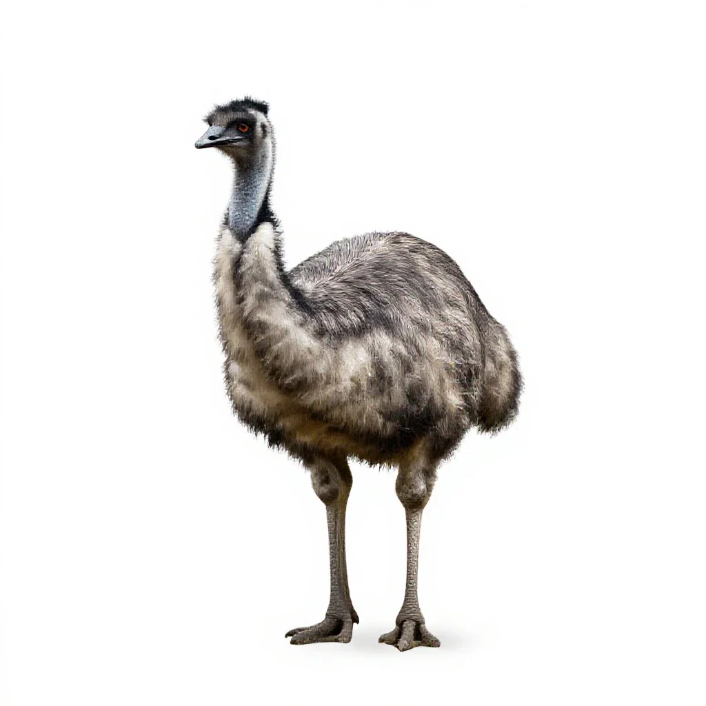 Emu isolated on a white background