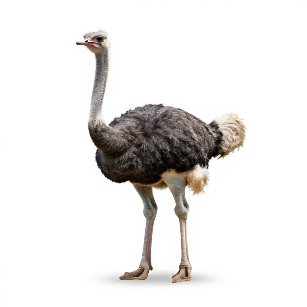 Ostrich isolated on a white background