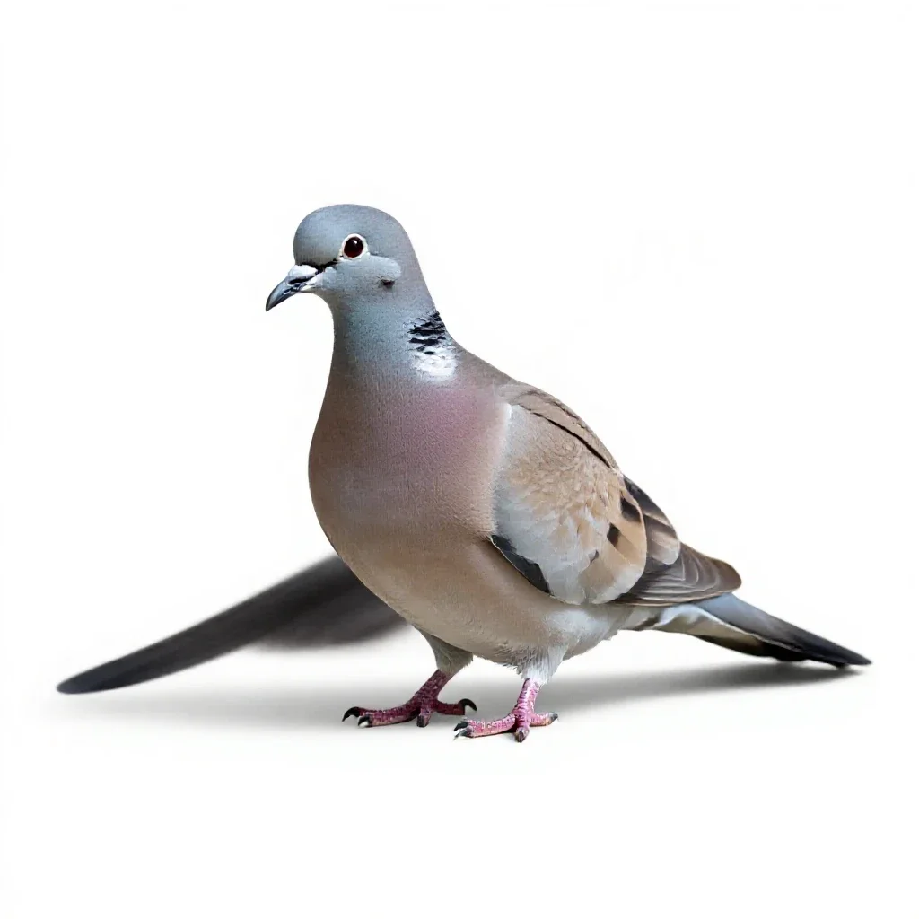 Band-tailed pigeon isolated on a white background